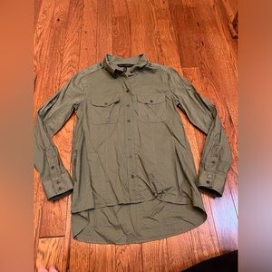 Long-Sleeve Button-Up Cotton Shirt